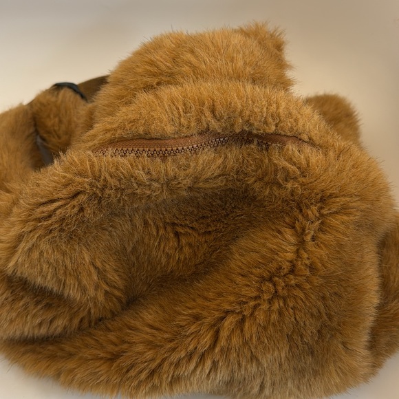 VTG Robert Small 1984 House Of Hull Plush Faux Fur Golden Brown Bear Backpack - Picture 6 of 10